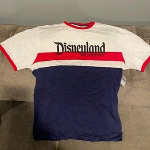 Disneyland Resort Patriotic Medium TSHIRT Adult Red White Blue NEW RINGER TEE